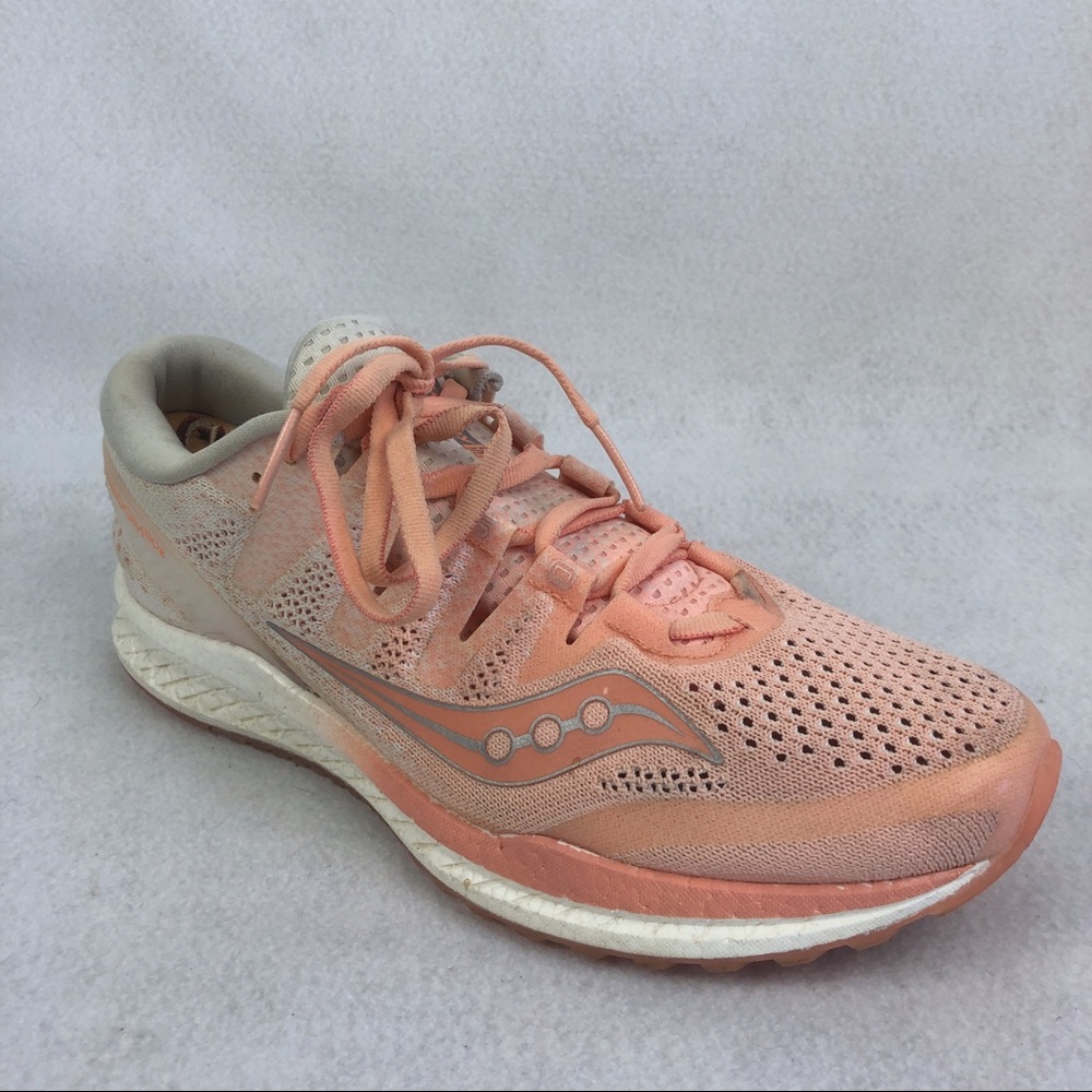 SAUCONY | WOMEN'S FREEDOM ISO 2 - PEACH/WHITE 9.5